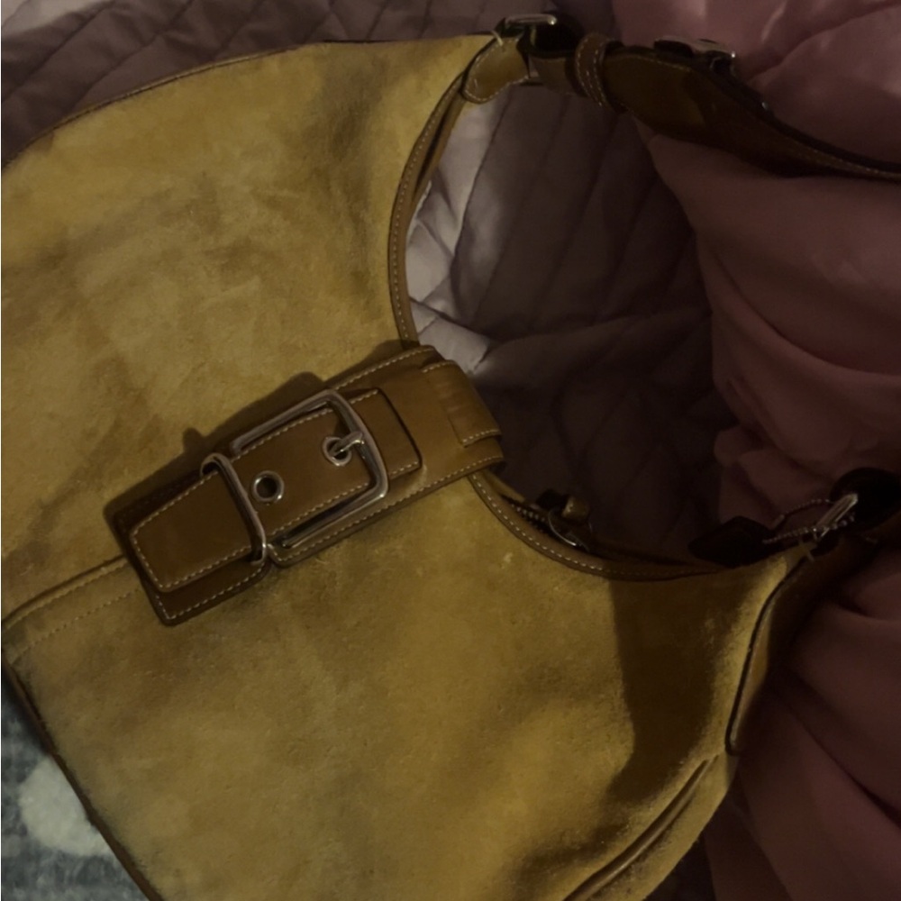 Stylish Tan Suede Women's Bag